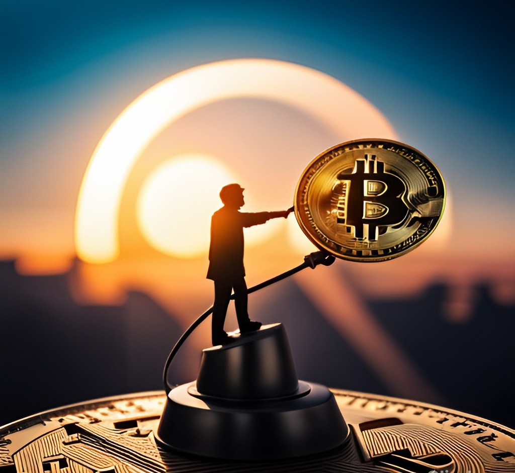 This image aims to convey the message of cryptocurrency mining and its energy usage.